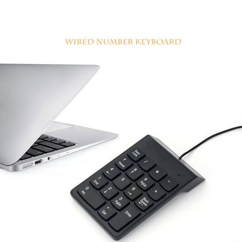 Wired USB Numeric Keypad Slim Mini Number Pad Digital Keyboard 18 Keys for iMac/Mac Pro/MacBook/MacBook Air/Pro Laptop PC Notebook Desktop