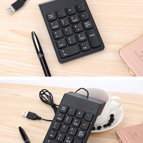 Wired USB Numeric Keypad Slim Mini Number Pad Digital Keyboard 18 Keys for iMac/Mac Pro/MacBook/MacBook Air/Pro Laptop PC Notebook Desktop