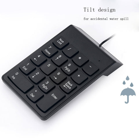 Wired USB Numeric Keypad Slim Mini Number Pad Digital Keyboard 18 Keys for iMac/Mac Pro/MacBook/MacBook Air/Pro Laptop PC Notebook Desktop