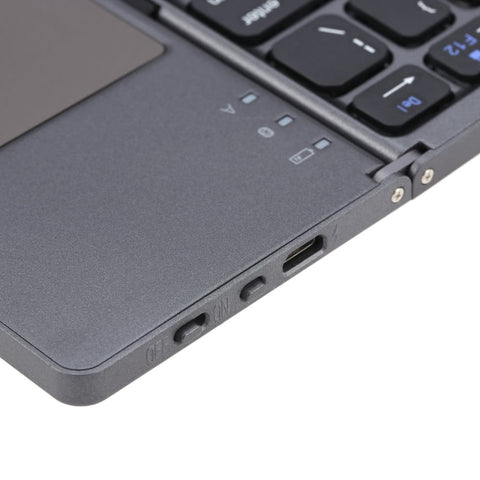 KKmoon Portable Mini Ultra Slim Thin Foldable Folding BT Wireless Keyboard with Touchpad for iPhone 6s/iPad Pro/MacBook Mobile Phone Tablet PC