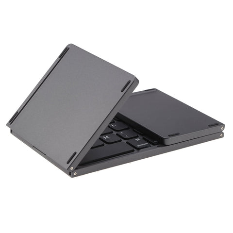 KKmoon Portable Mini Ultra Slim Thin Foldable Folding BT Wireless Keyboard with Touchpad for iPhone 6s/iPad Pro/MacBook Mobile Phone Tablet PC