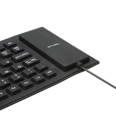 85 Keys Foldable Flexible Rollup USB Wired Silicone Keyboard Water-resistant Washable for PC Notebook Laptop Dust-resistant