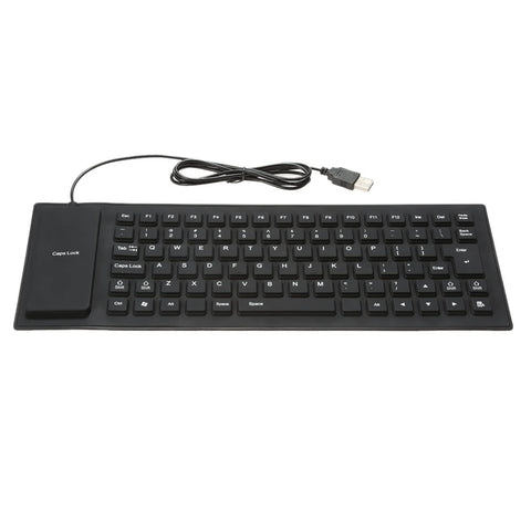85 Keys Foldable Flexible Rollup USB Wired Silicone Keyboard Water-resistant Washable for PC Notebook Laptop Dust-resistant