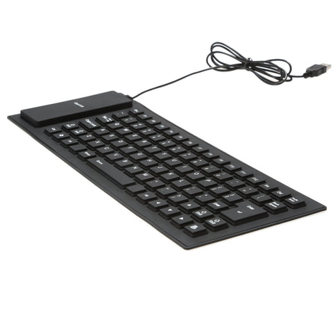 85 Keys Foldable Flexible Rollup USB Wired Silicone Keyboard Water-resistant Washable for PC Notebook Laptop Dust-resistant