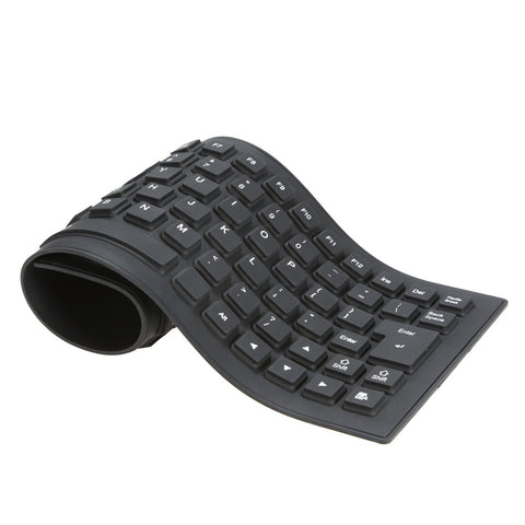 85 Keys Foldable Flexible Rollup USB Wired Silicone Keyboard Water-resistant Washable for PC Notebook Laptop Dust-resistant