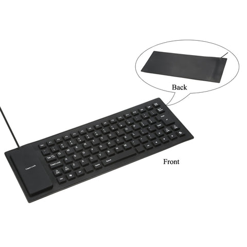 85 Keys Foldable Flexible Rollup USB Wired Silicone Keyboard Water-resistant Washable for PC Notebook Laptop Dust-resistant