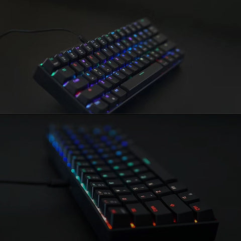 MOTOSPEED CK61 RGB Mechanical Gaming Keyboard Kailh BOX Blue Switches Keyboard 61 Keys Anti-ghosting with Backlight for Gaming Black