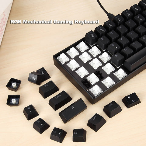 MOTOSPEED CK61 RGB Mechanical Gaming Keyboard Kailh BOX Blue Switches Keyboard 61 Keys Anti-ghosting with Backlight for Gaming Black