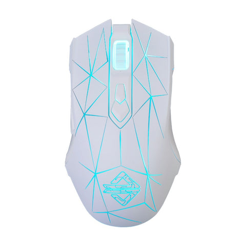 Ajazz AJ52 7 RGB Backlit Modes Wired Professional E-sport Gaming Mouse Adjustable DPI 750/1000/1250/1500/1750/2000/2500 White+Pattern