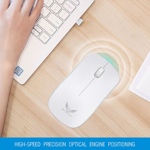 ZERODATE T16 2.4G 1600 DPI Wireless Portable Mobile Mouse 3-Button USB Optical Mouse with USB Receiver High-definition Optical Sensor for PC Laptop Tablet Computer Black