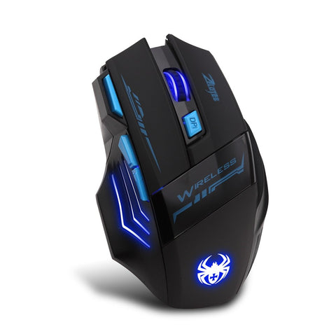ZELOTES F14 LED Optical Computer Wireless Mouse 2.4G 2400 DPI 7 Buttons
