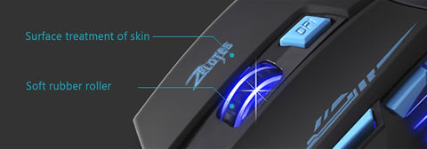 ZELOTES F14 LED Optical Computer Wireless Mouse 2.4G 2400 DPI 7 Buttons