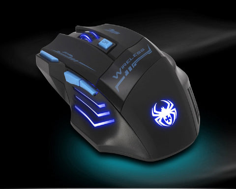 ZELOTES F14 LED Optical Computer Wireless Mouse 2.4G 2400 DPI 7 Buttons
