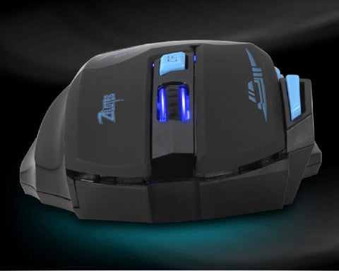 ZELOTES F14 LED Optical Computer Wireless Mouse 2.4G 2400 DPI 7 Buttons