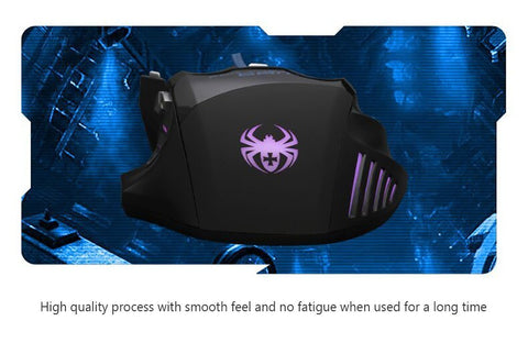 ZELOTES T-80 Gaming Mouse 7200 DPI Backlight Multi Color LED Optical 7 Button Mouse Gamer USB Wired Gaming Mouse for Pro Gamer
