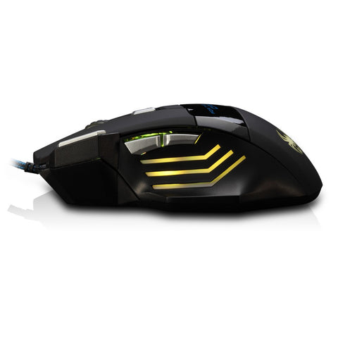 ZELOTES T-80 Gaming Mouse 7200 DPI Backlight Multi Color LED Optical 7 Button Mouse Gamer USB Wired Gaming Mouse for Pro Gamer