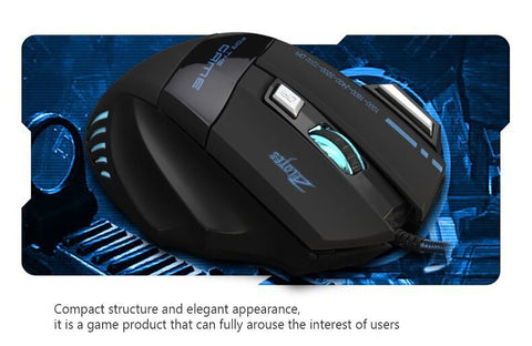 ZELOTES T-80 Gaming Mouse 7200 DPI Backlight Multi Color LED Optical 7 Button Mouse Gamer USB Wired Gaming Mouse for Pro Gamer