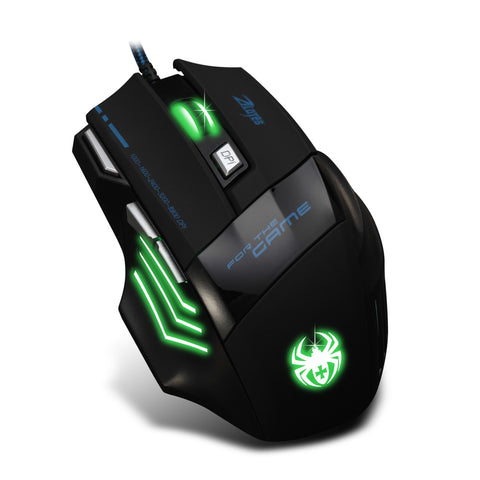 ZELOTES T-80 Gaming Mouse 7200 DPI Backlight Multi Color LED Optical 7 Button Mouse Gamer USB Wired Gaming Mouse for Pro Gamer