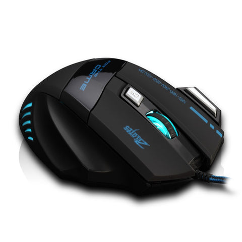 ZELOTES T-80 Gaming Mouse 7200 DPI Backlight Multi Color LED Optical 7 Button Mouse Gamer USB Wired Gaming Mouse for Pro Gamer