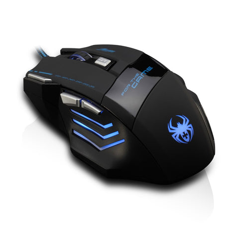 ZELOTES T-80 Gaming Mouse 7200 DPI Backlight Multi Color LED Optical 7 Button Mouse Gamer USB Wired Gaming Mouse for Pro Gamer