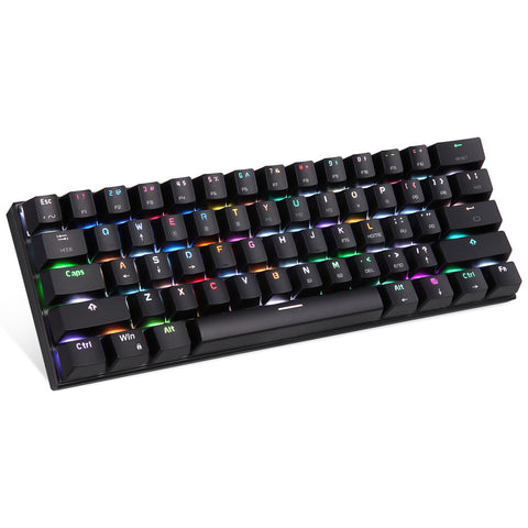MOTOSPEED CK62 BT3.0 Wired RGB Mechanical Keyboard for Tablet Laptop Smartphone Black&Red Shaft