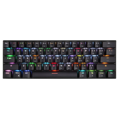 MOTOSPEED CK62 BT3.0 Wired RGB Mechanical Keyboard for Tablet Laptop Smartphone Black&Red Shaft