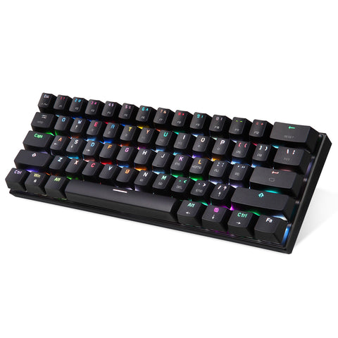 MOTOSPEED CK62 BT3.0 Wired RGB Mechanical Keyboard for Tablet Laptop Smartphone Black&Red Shaft