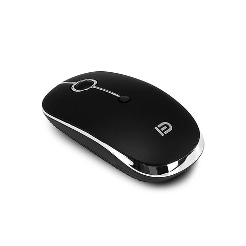 FD i331D 3 Mode 2000DPI Rechargeable Adjustable Mouse Wireless Mice with 2.4G USB Type C Bluetooth 4.0 Black