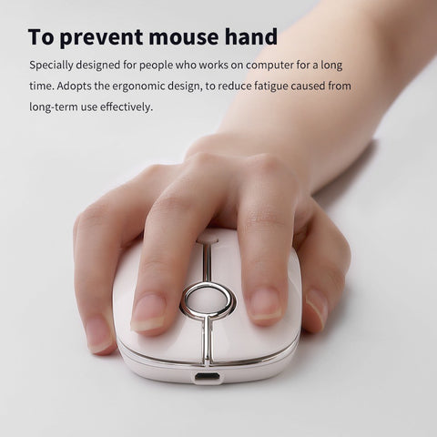 FD i331D 3 Mode 2000DPI Rechargeable Adjustable Mouse Wireless Mice with 2.4G USB Type C Bluetooth 4.0 Black