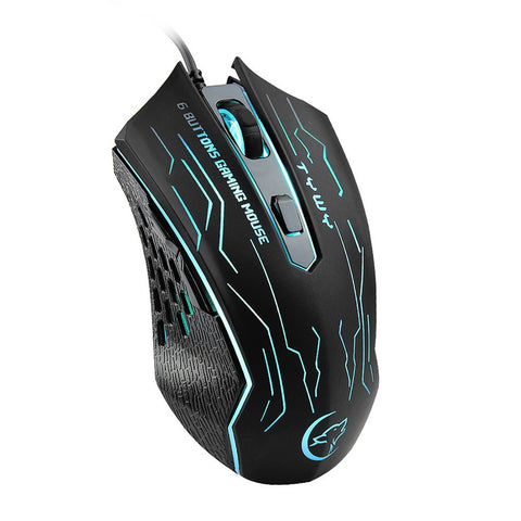 G820 Wired Gaming Mouse 7 Backlights 6 Buttons 3200 Optical DPI