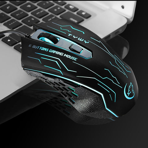 G820 Wired Gaming Mouse 7 Backlights 6 Buttons 3200 Optical DPI