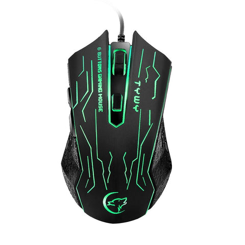 G820 Wired Gaming Mouse 7 Backlights 6 Buttons 3200 Optical DPI