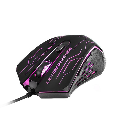 G820 Wired Gaming Mouse 7 Backlights 6 Buttons 3200 Optical DPI