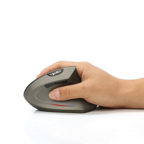 HXSJ T24 2.4G Wireless Mouse Vertical Ergonomic Mouse with USB Receiver Replacement for Notebook PC Laptop Macbook Grey