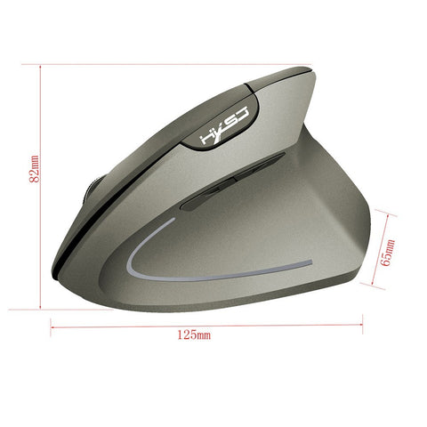 HXSJ T24 2.4G Wireless Mouse Vertical Ergonomic Mouse with USB Receiver Replacement for Notebook PC Laptop Macbook Grey