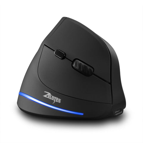 Zelotes F-35 Wireless Vertical Mouse Rechargeable 2400 DPI Optional