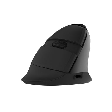 Delux M618mini Wireless Mouse Ergonomic Vertical Optical Mouse RGB Light Dual Mode Mice 2.4GHz Wireless + Bluetooth 4.0 for PC Laptop(Iron Gray)