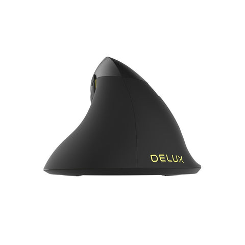 Delux M618mini Wireless Mouse Ergonomic Vertical Optical Mouse RGB Light Dual Mode Mice 2.4GHz Wireless + Bluetooth 4.0 for PC Laptop(Iron Gray)