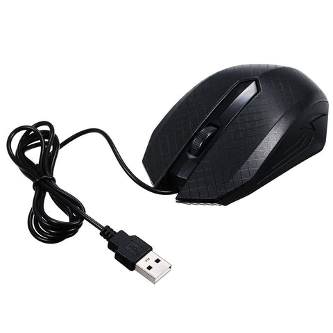 3-Button USB Optical Wired Mouse with 1.1M Cord Compatible with Windows 7/8/10/XP MacOS