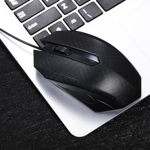 3-Button USB Optical Wired Mouse with 1.1M Cord Compatible with Windows 7/8/10/XP MacOS