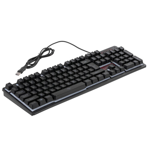 USB Wired Gaming Keyboard and Mouse Combo Waterproof Rainbow Backlit 2000DPI for Home Office