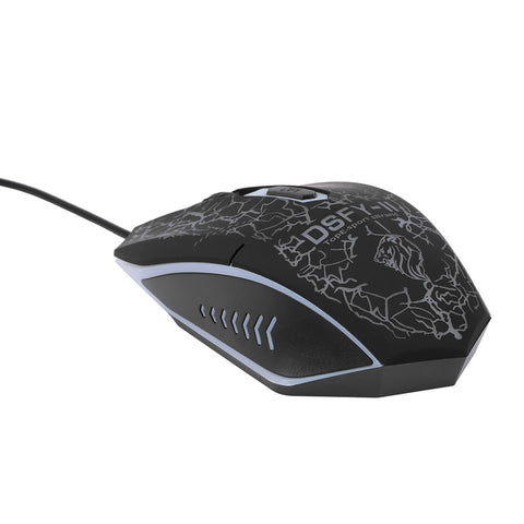USB Wired Gaming Keyboard and Mouse Combo Waterproof Rainbow Backlit 2000DPI for Home Office