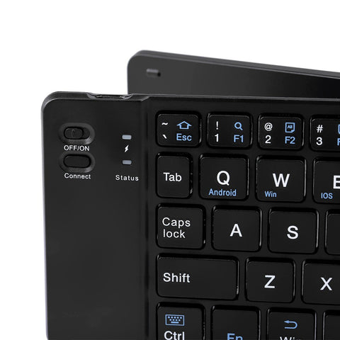 BT Folding Keyboard Foldable Keyboard Rechargeable Full Size Keyboard for iOS Phone Android Smartphone Tablet Windows Laptop