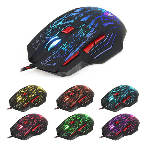 HXSJ H300 USB Wired Gaming Mouse Ergonomic Mice with Breathing Light 5500DPI 7 Buttons for PC Laptop