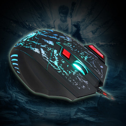 HXSJ H300 USB Wired Gaming Mouse Ergonomic Mice with Breathing Light 5500DPI 7 Buttons for PC Laptop