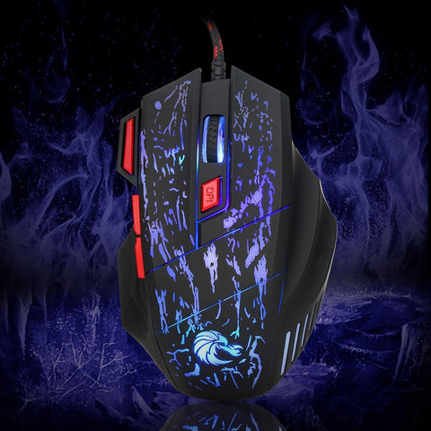 HXSJ H300 USB Wired Gaming Mouse Ergonomic Mice with Breathing Light 5500DPI 7 Buttons for PC Laptop