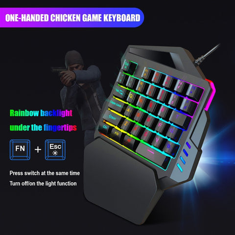 HXSJ J50 One-Handed Gaming Keyboard Mouse Combo
