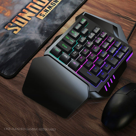 HXSJ J50 One-Handed Gaming Keyboard Mouse Combo