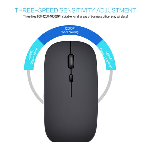 HXSJ Wireless 2.4G Mouse Ultra-thin Silent Mouse Portable and Sleek Mice Rechargeable Mouse 10m/33ft Wireless Transmission (Rose Gold)