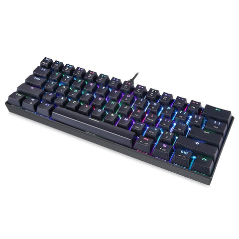 MOTOSPEED CK61 RGB Mechanical Gaming Keyboard OUTMU Red Switches Keyboard 61 Keys Anti-ghosting with Backlight for Gaming Black